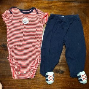 Size 6 month baby boy baseball outfit